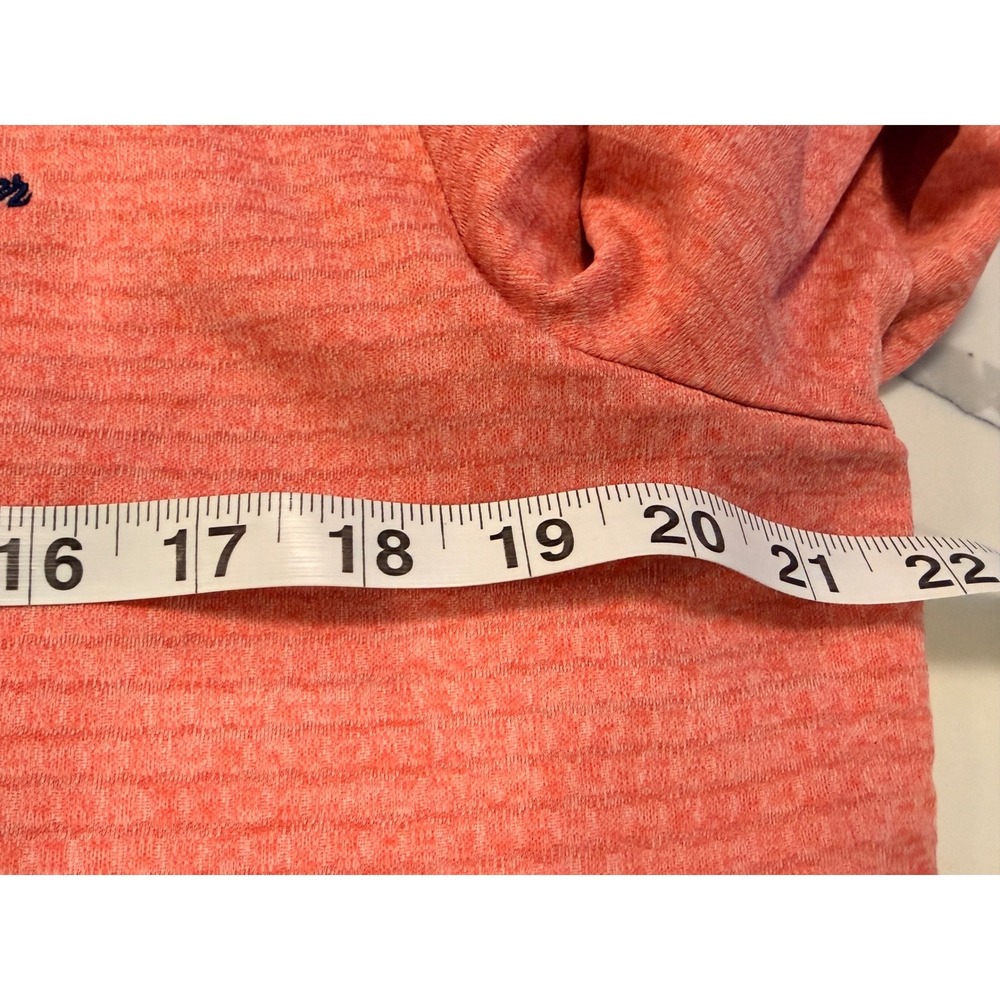 Kate Lord The Greenbrier Coral Orange Quarter Zip Pullover Sweater KE50 Large - Picture 6 of 9